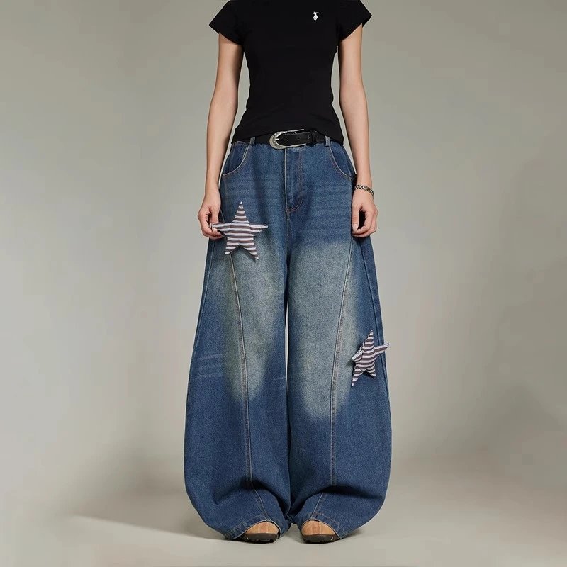 Star Patch Wide Leg Jeans | 1 colorways