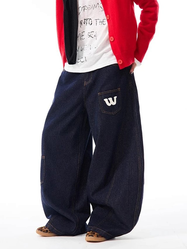 Raw Denim Wide Leg Jeans: seller detail photo 4