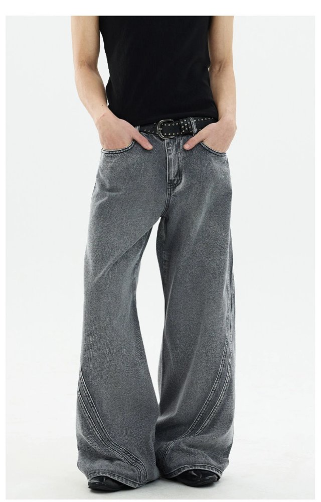 Vintage Washed Wide Leg Jeans: seller detail photo 2