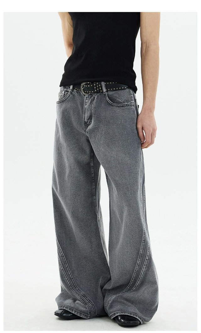 Vintage Washed Wide Leg Jeans: seller detail photo 5