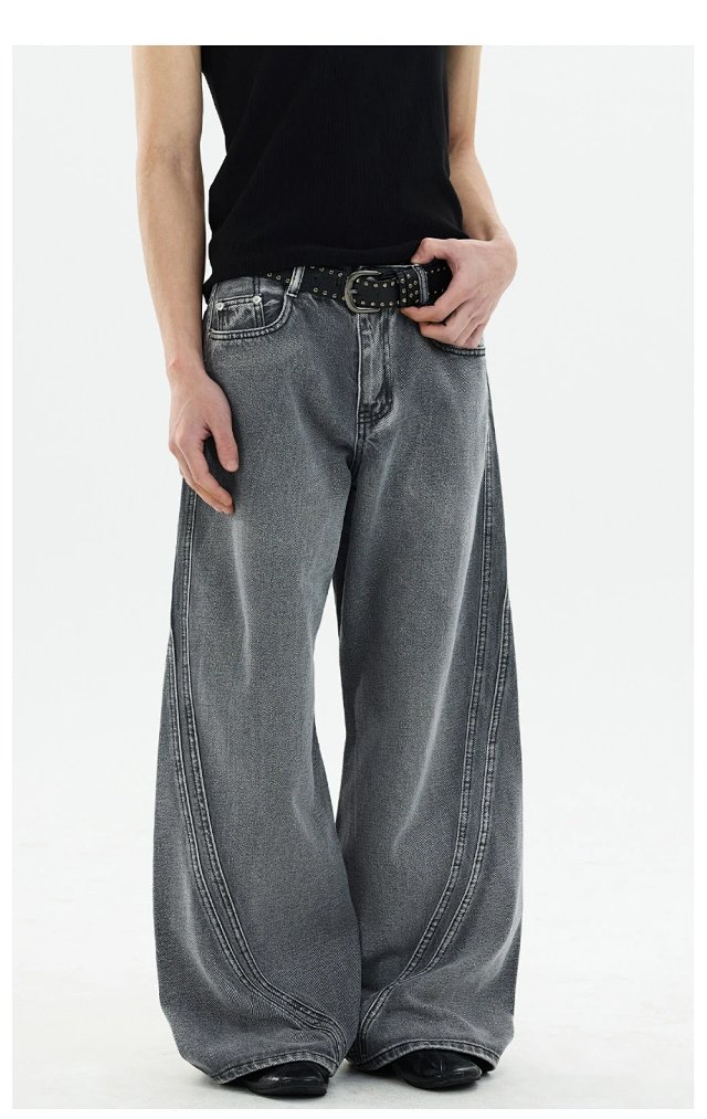 Vintage Washed Wide Leg Jeans: seller detail photo 6