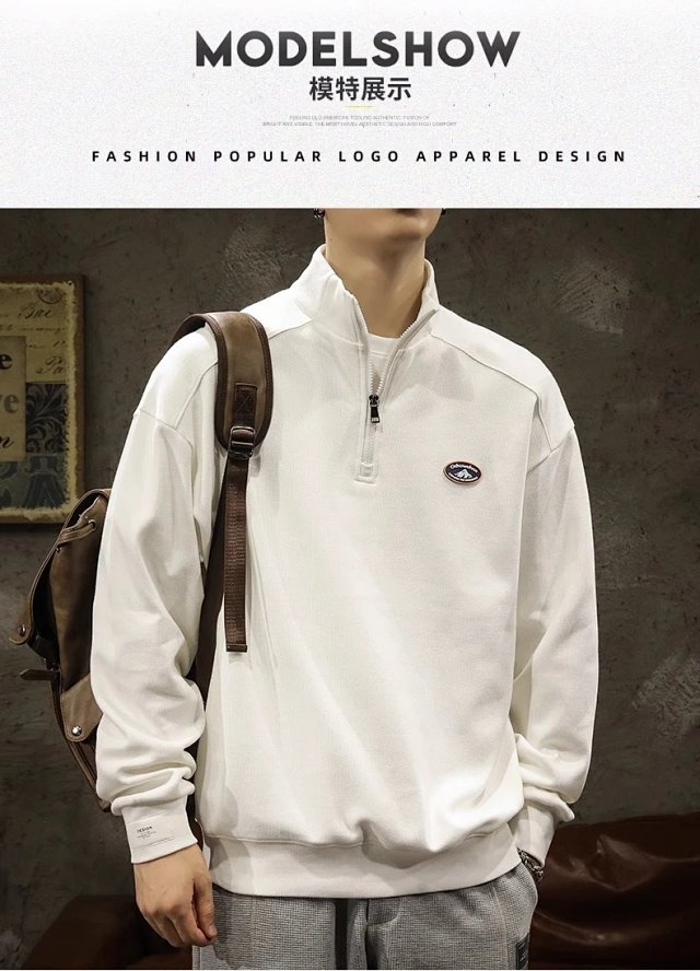 Half Zip Polo Sweatshirt: seller detail photo 5