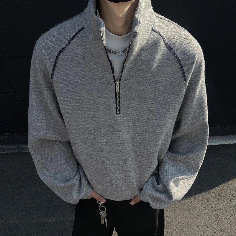 Half Zip Mock Neck Sweatshirt | 2 colorways