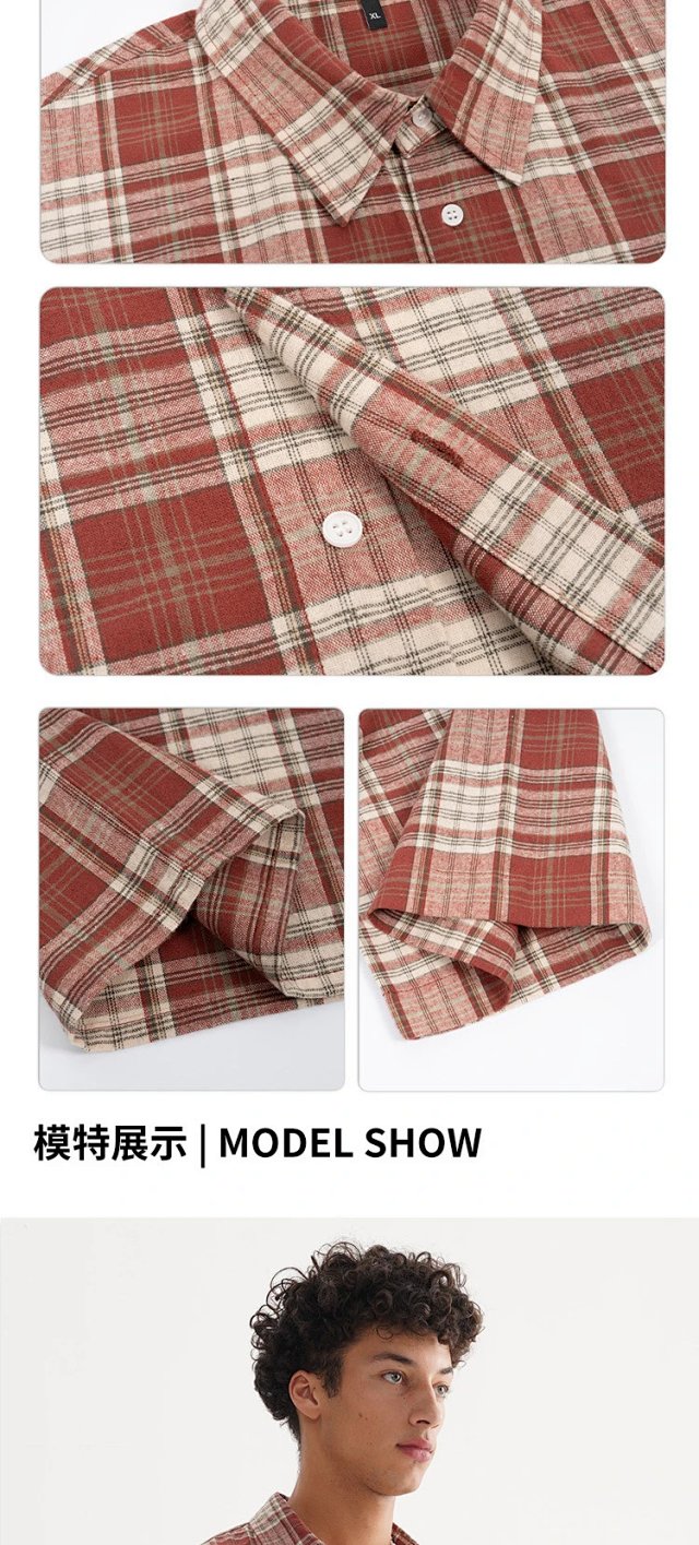 Boxy Plaid Button Shirt: seller detail photo 3