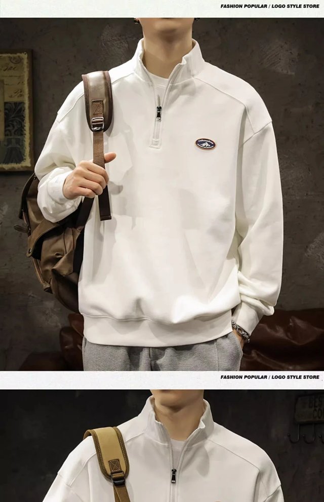 Half Zip Polo Sweatshirt: seller detail photo 8