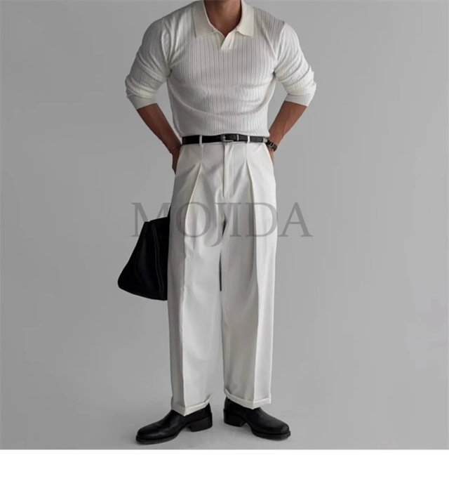 Striped Knit Polo Shirt: seller detail photo 4