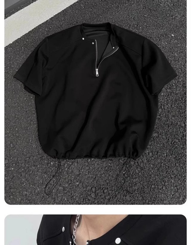 Half Zip Studded Tee: seller detail photo 10