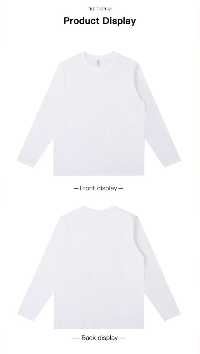 Cotton Long Sleeve Tee: seller detail photo 6