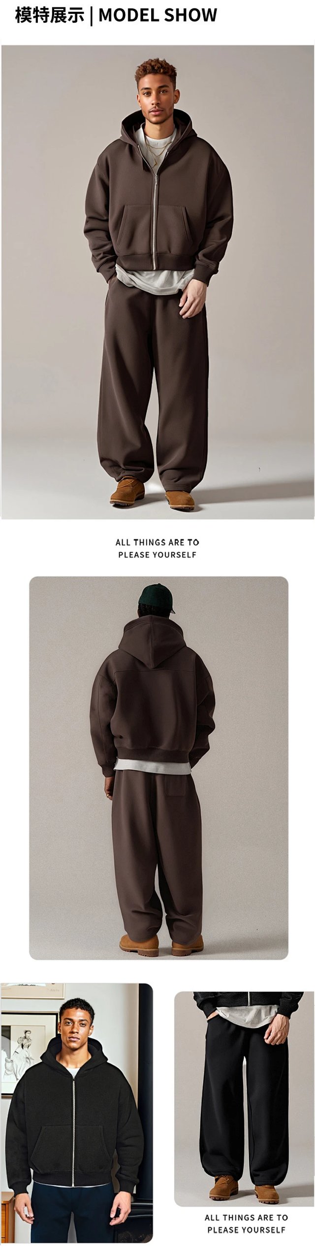 Heavyweight Zip Hoodie Set: seller detail photo 5