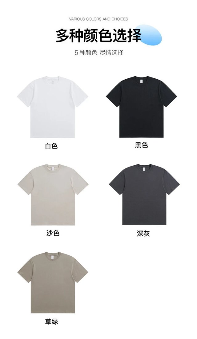 250G Heavyweight Cotton Tee: seller detail photo 3