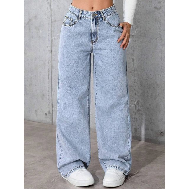 Women's High Waist Straight Jeans: seller detail photo 5