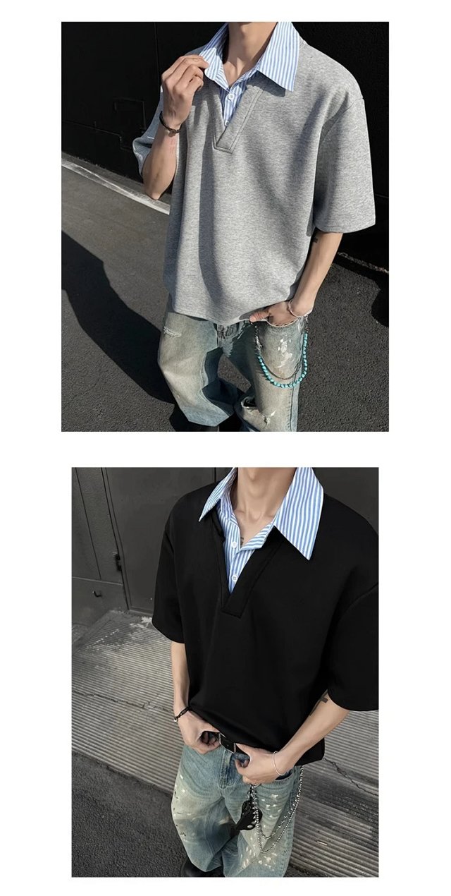 Layered Polo Collar Tee: seller detail photo 2