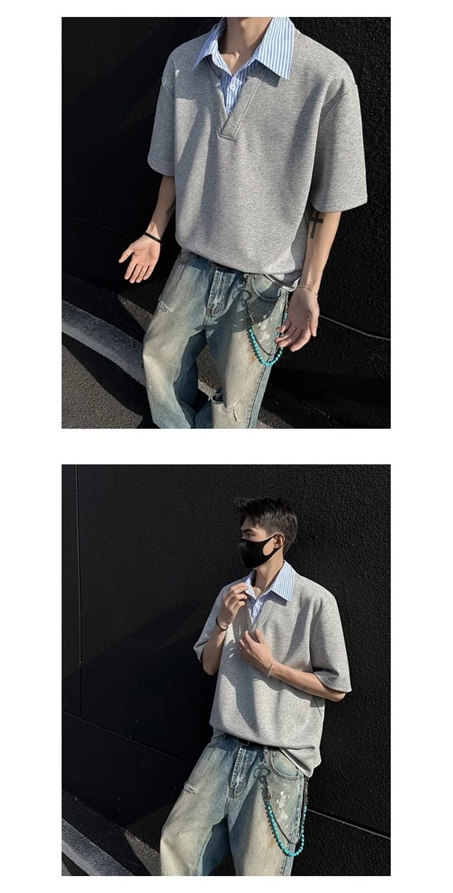 Layered Polo Collar Tee: seller detail photo 6