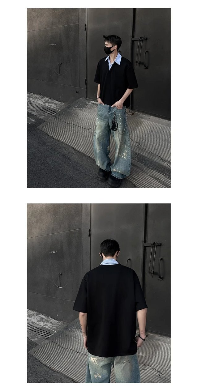 Layered Polo Collar Tee: seller detail photo 9