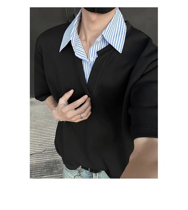 Layered Polo Collar Tee: seller detail photo 10
