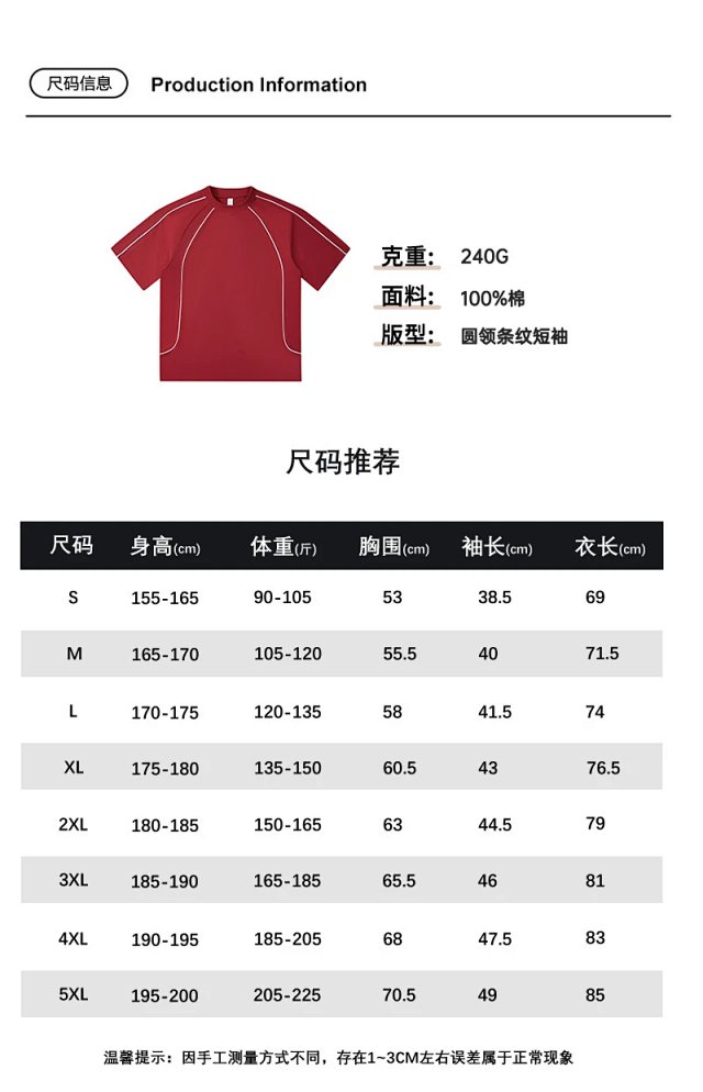 250G Raglan Cotton Tee: seller detail photo 1