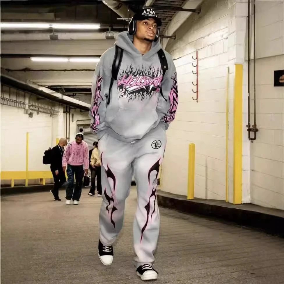 Hellstar Flame Logo Hoodie Pink - 4