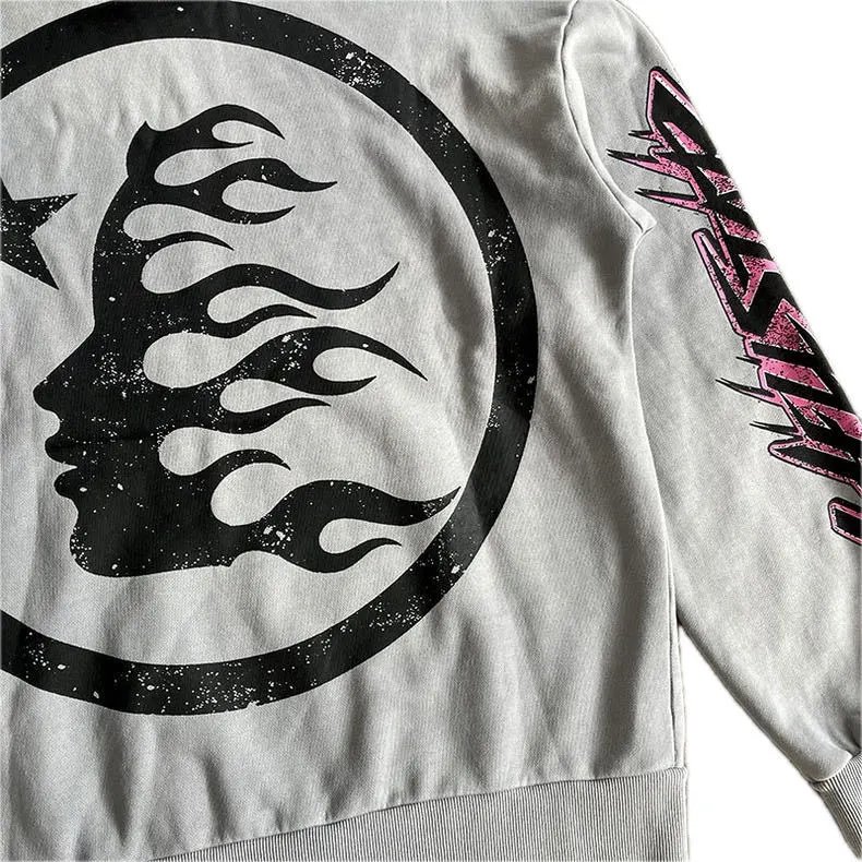 Hellstar Flame Logo Hoodie Pink - 23