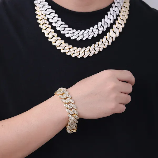 Design Miami Cuban Link Chain Necklace Gold Iced Out Jewelry - 11