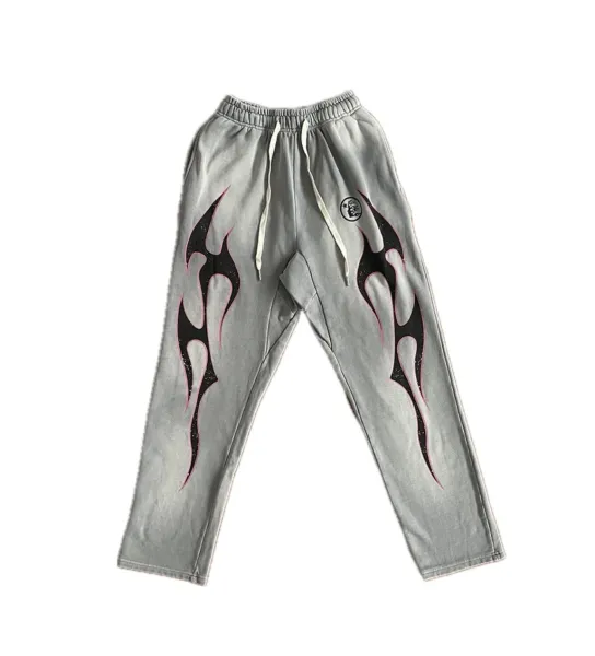 Design Tribal Flame Sweatpants Gray - 1