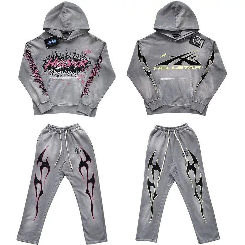 Hellstar Flame Logo Hoodie Pink - 21