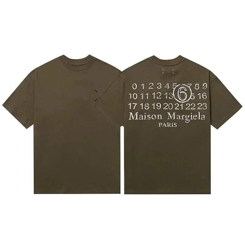 Maison Margiela T-shirt Numeric Logo Olive Green
