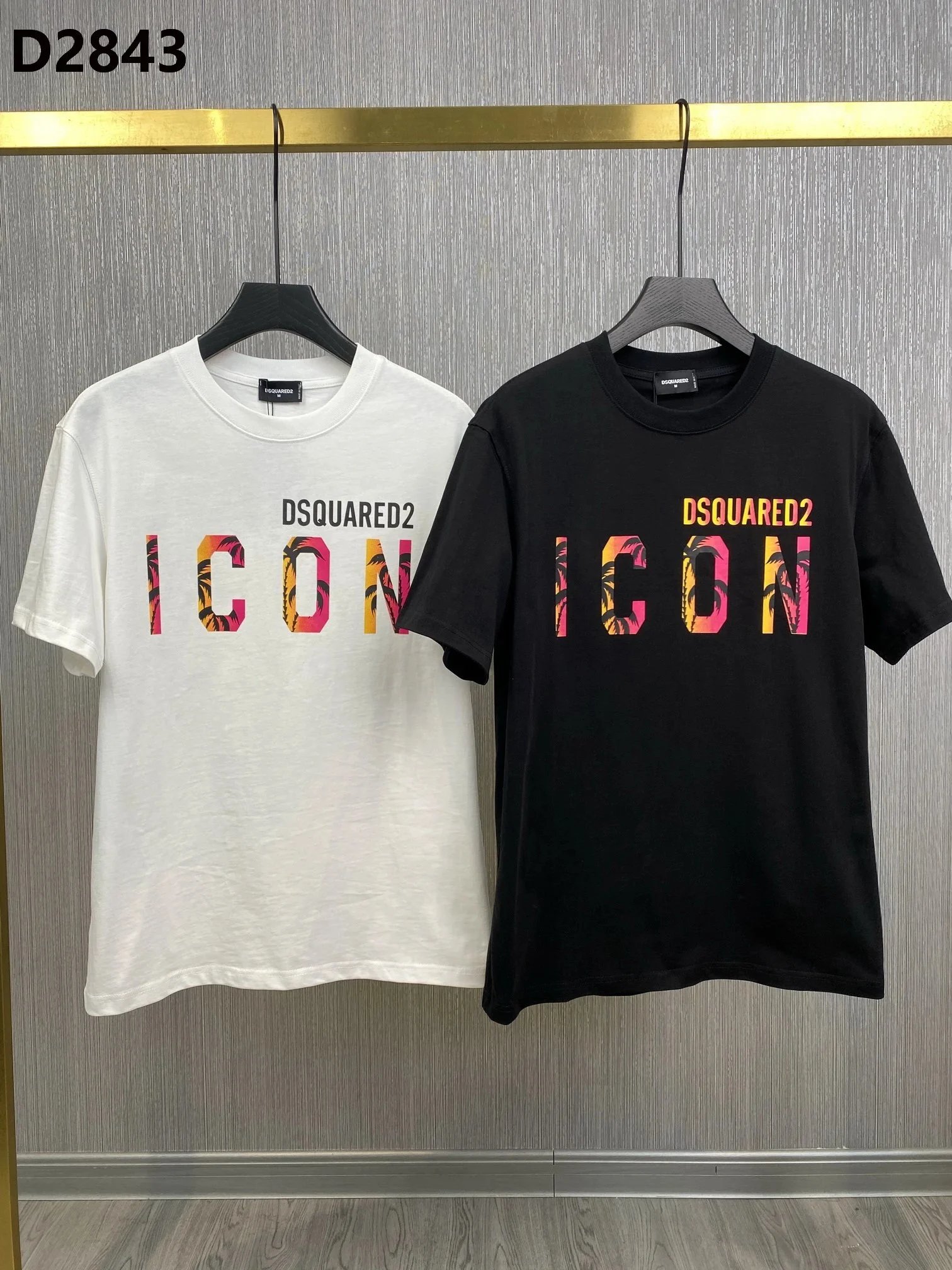 Dsquared2 T-Shirts Logo Print — 38 Black (one piece)