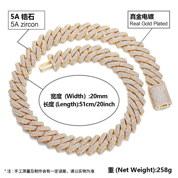 Design Miami Cuban Link Chain Necklace Gold Iced Out Jewelry - 3