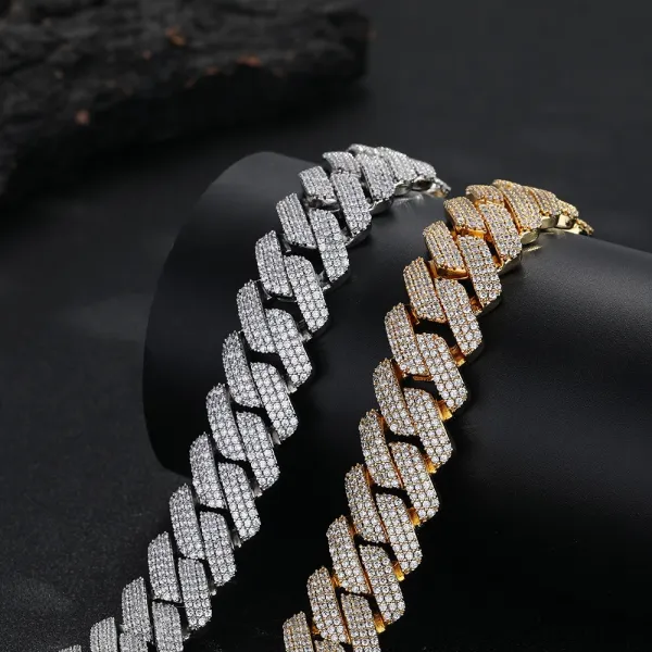 Design Miami Cuban Link Chain Necklace Gold Iced Out Jewelry - 9