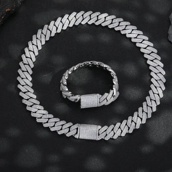 Design Miami Cuban Link Chain Necklace Gold Iced Out Jewelry - 7