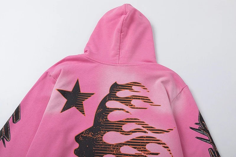 Hellstar Flame Logo Hoodie Pink - 11