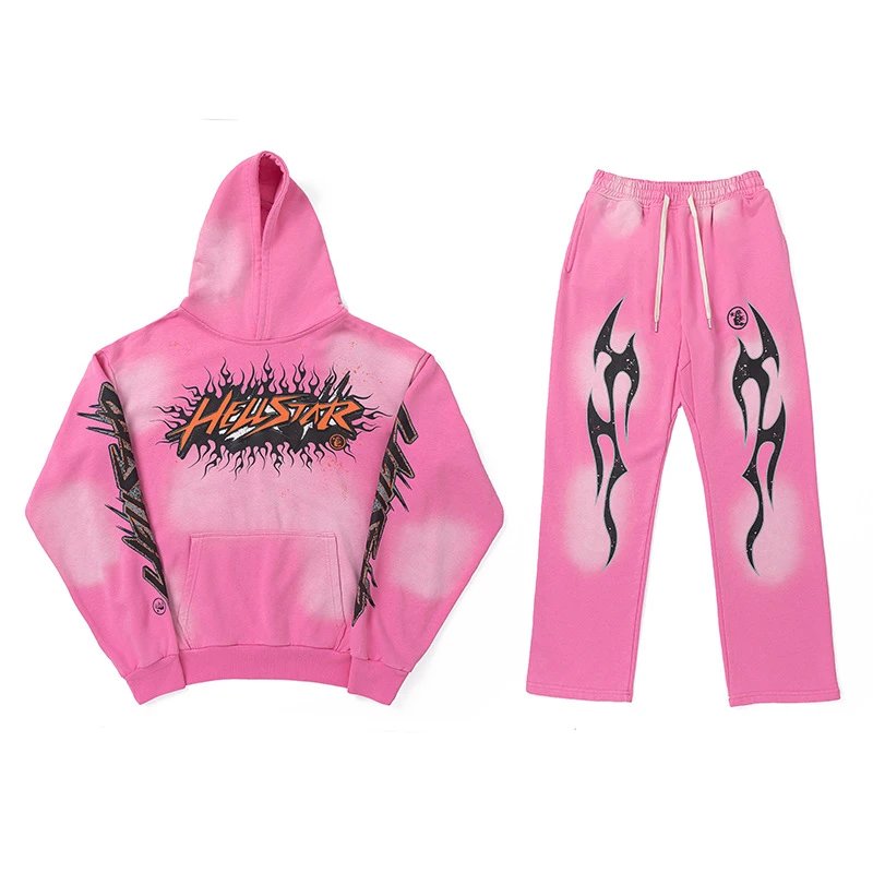 Hellstar Flame Logo Hoodie Pink - 7