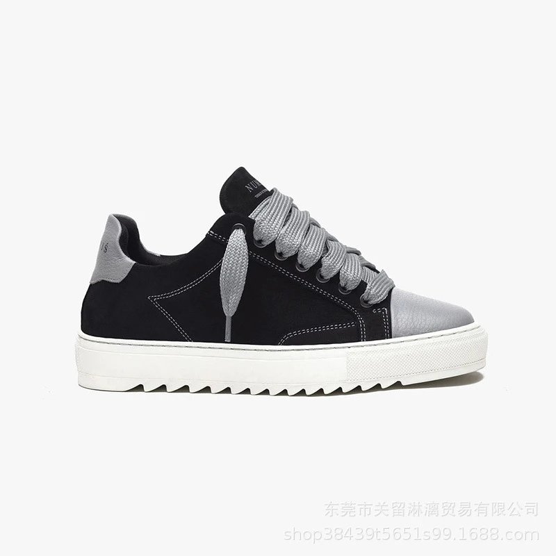 Black Grey Leather