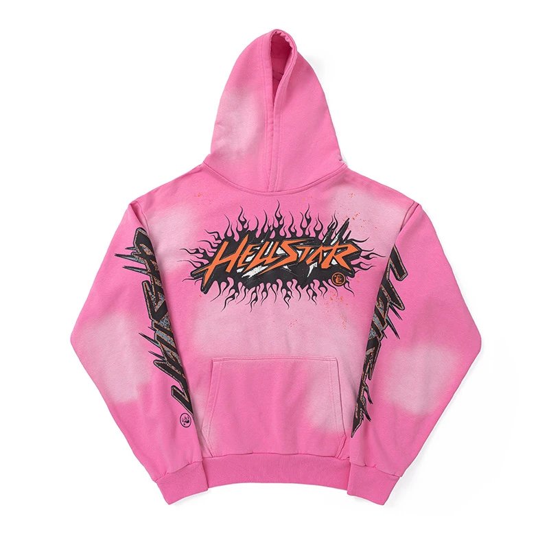 Hellstar Flame Logo Hoodie Pink - 9