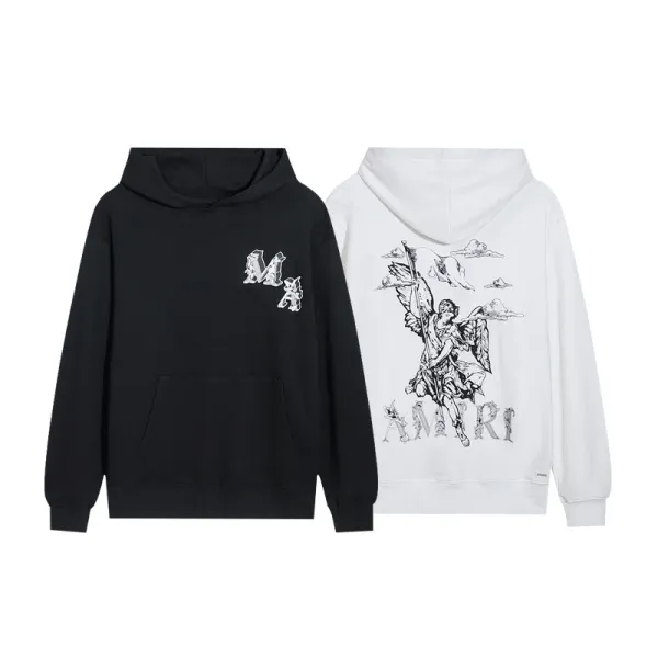 Amiri Tie-Dye Sleeve Hoodie Black - 21