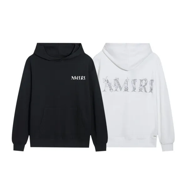 Amiri Tie-Dye Sleeve Hoodie Black - 19