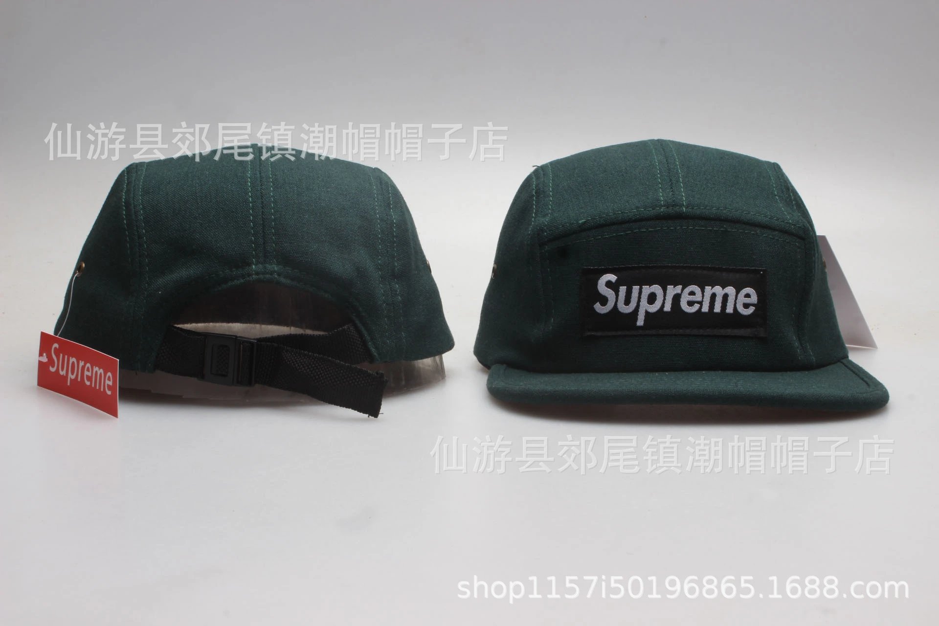 Supreme Hats 5-Panel Camp Cap with Box Logo Patch — 3