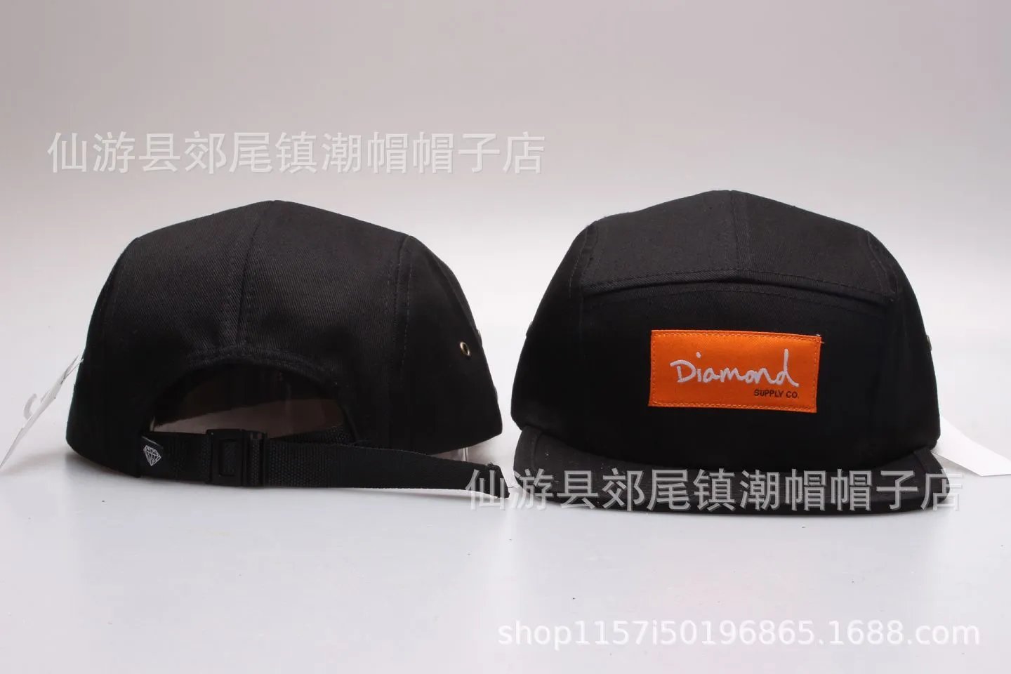 Supreme Hats 5-Panel Camp Cap with Box Logo Patch — 19