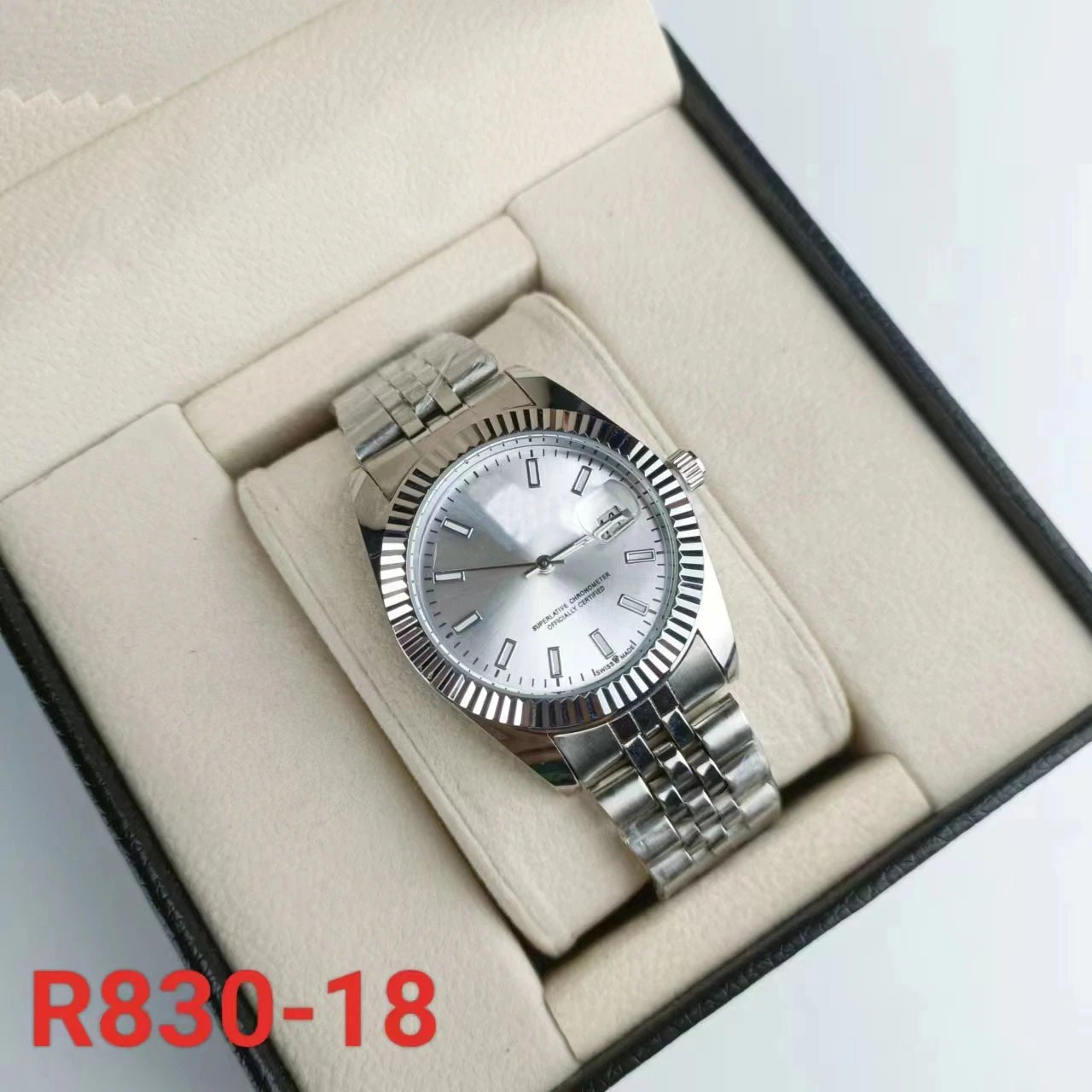 R830-18 Engraved Stripe White