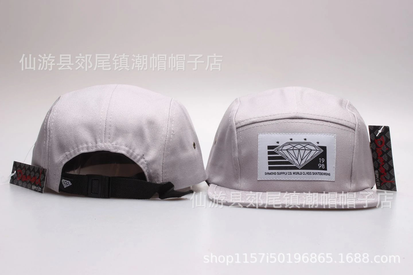 Supreme Hats 5-Panel Camp Cap with Box Logo Patch — 24
