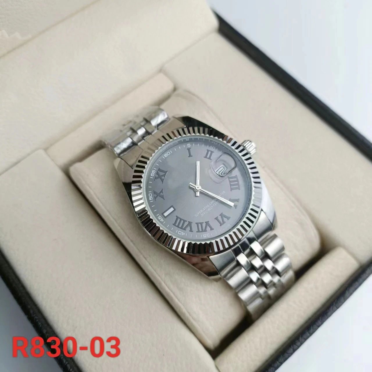 R830-03 Roman Silver Black