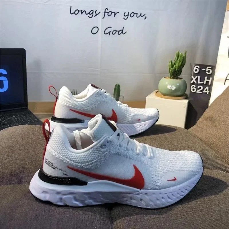 Nike React Infinity Run Flyknit 2 White Red Running Shoes - 134289