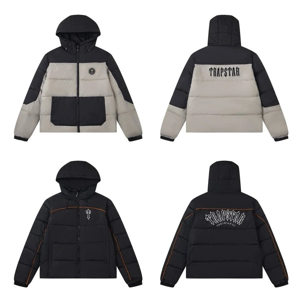 Trapstar秋冬新款重工刺绣字母美潮高街男女潮流休闲加厚连帽棉服 - 136673