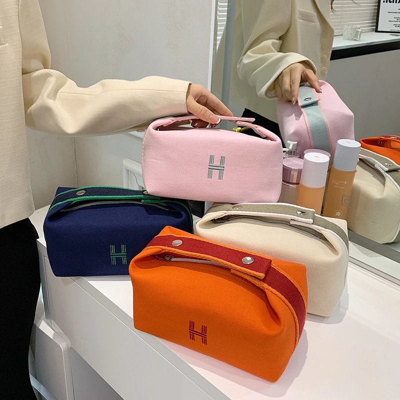 2022新款韩版化妆包网红手提帆布包大容量化妆品收纳包旅游洗漱包 - 136267