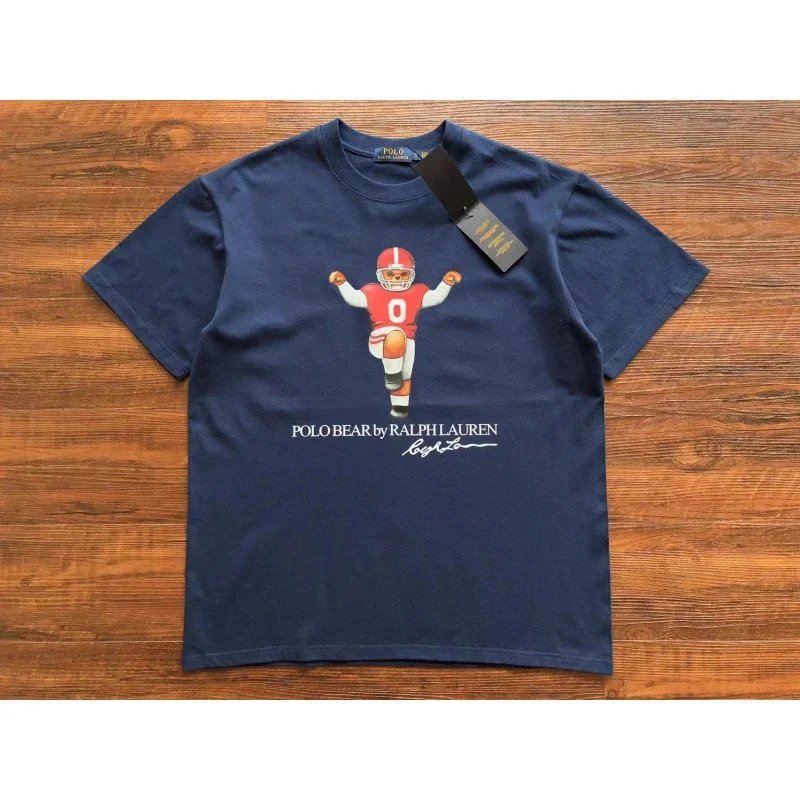 Ralph Lauren T-Shirts Polo Bear Graphic — D38 blue