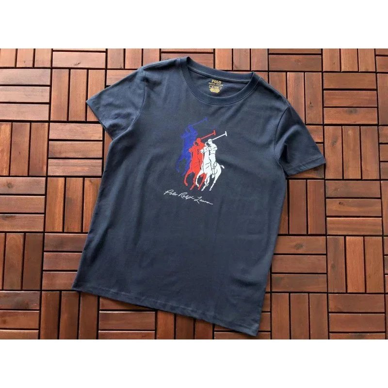 Ralph Lauren T-Shirts Polo Bear Graphic — D41 Blue