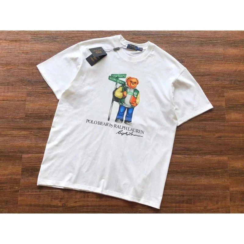 Ralph Lauren T-Shirts Polo Bear Graphic — D36 white