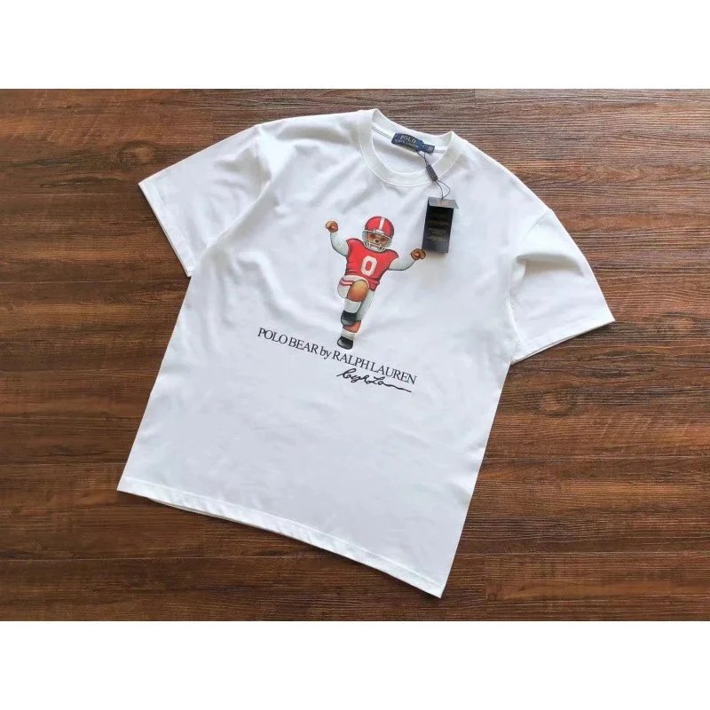 Ralph Lauren T-Shirts Polo Bear Graphic — D38 white