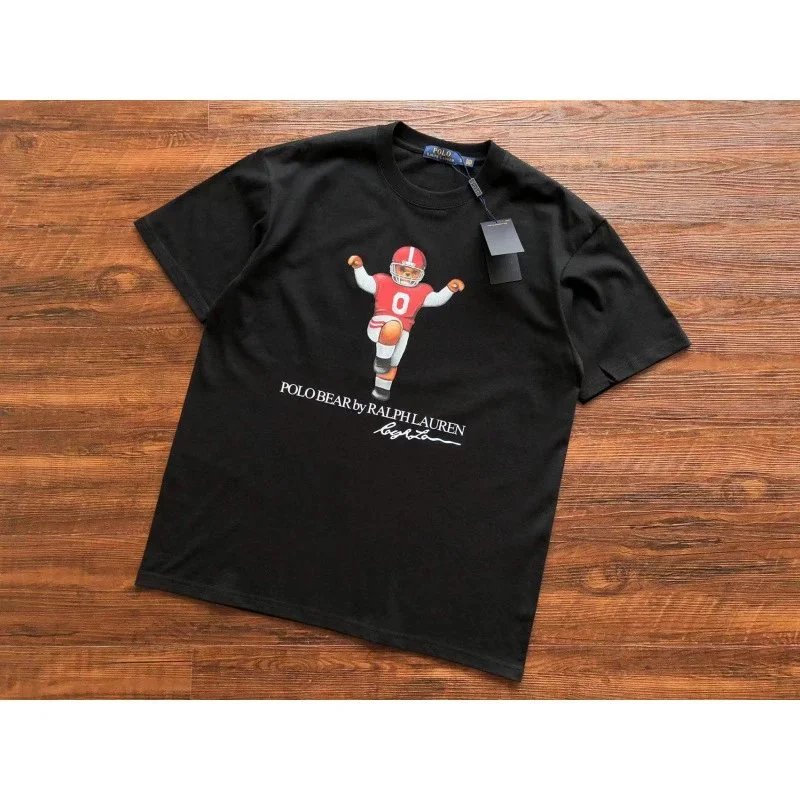Ralph Lauren T-Shirts Polo Bear Graphic — D38 Black