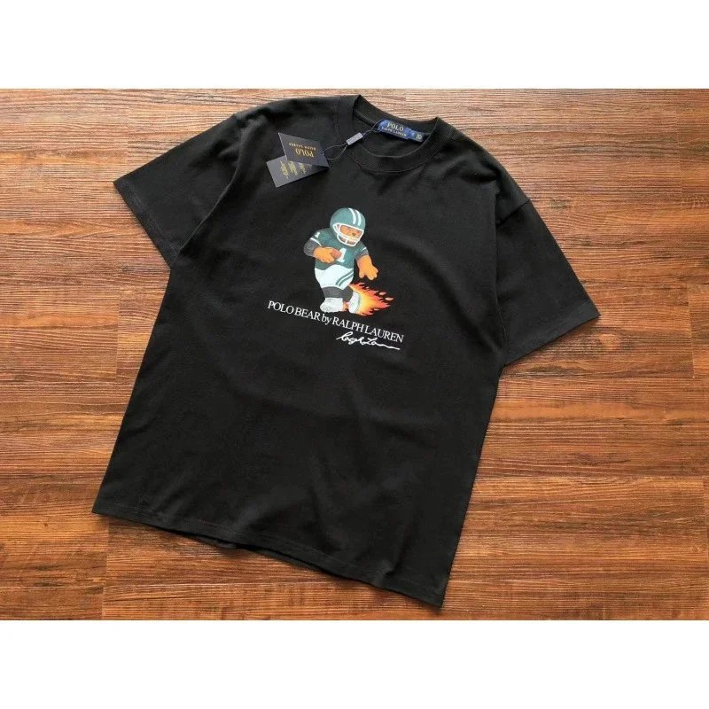 Ralph Lauren T-Shirts Polo Bear Graphic — D42 Black